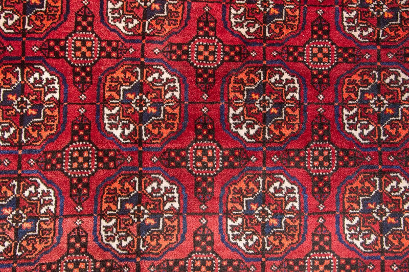 Runner Afghan Rug - Bukhara - 292 x 86 cm - red
