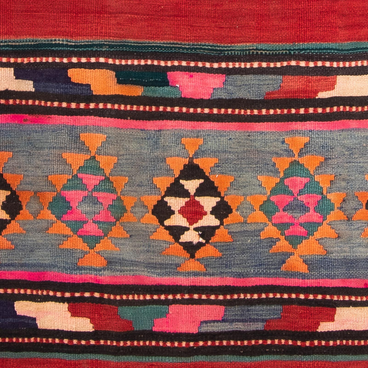 Runner Kelim Rug - Old - 350 x 150 cm - multicolored