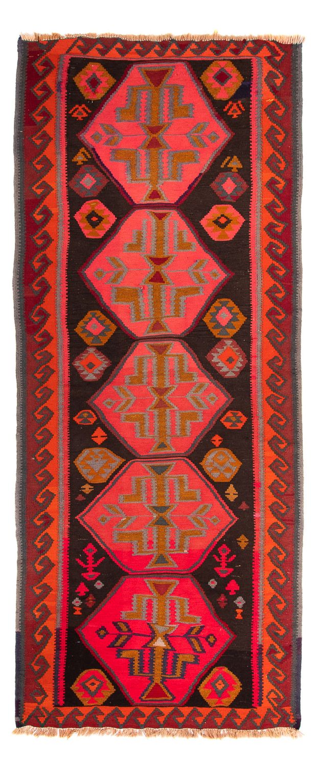 Runner Kelim Rug - Old - 325 x 140 cm - multicolored