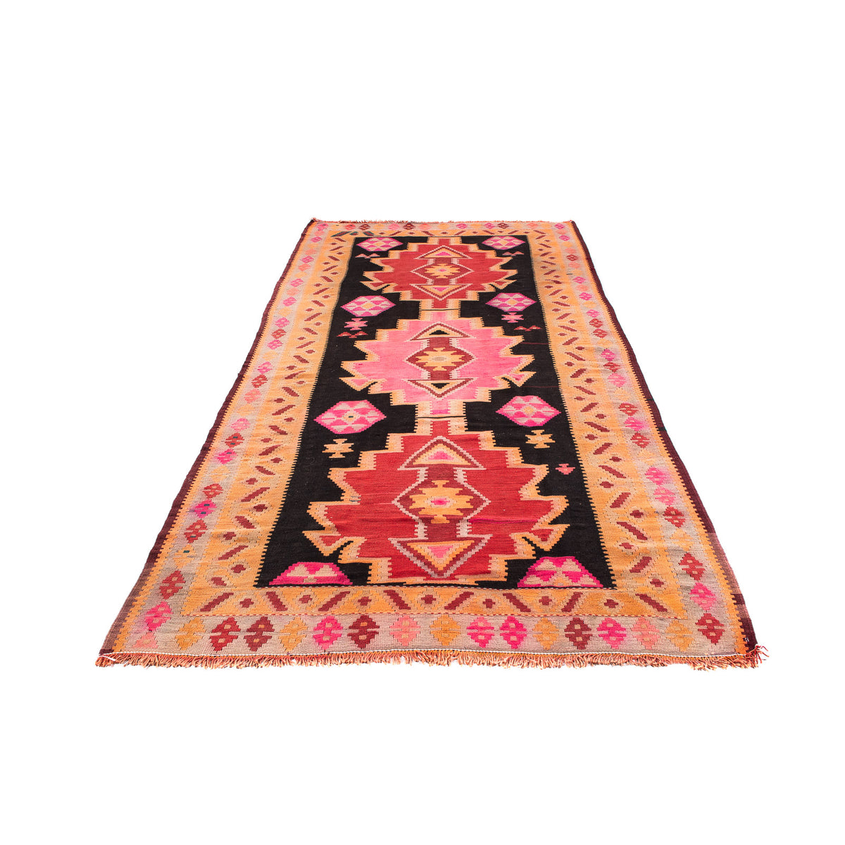 Runner Kelim Rug - Old - 330 x 150 cm - multicolored