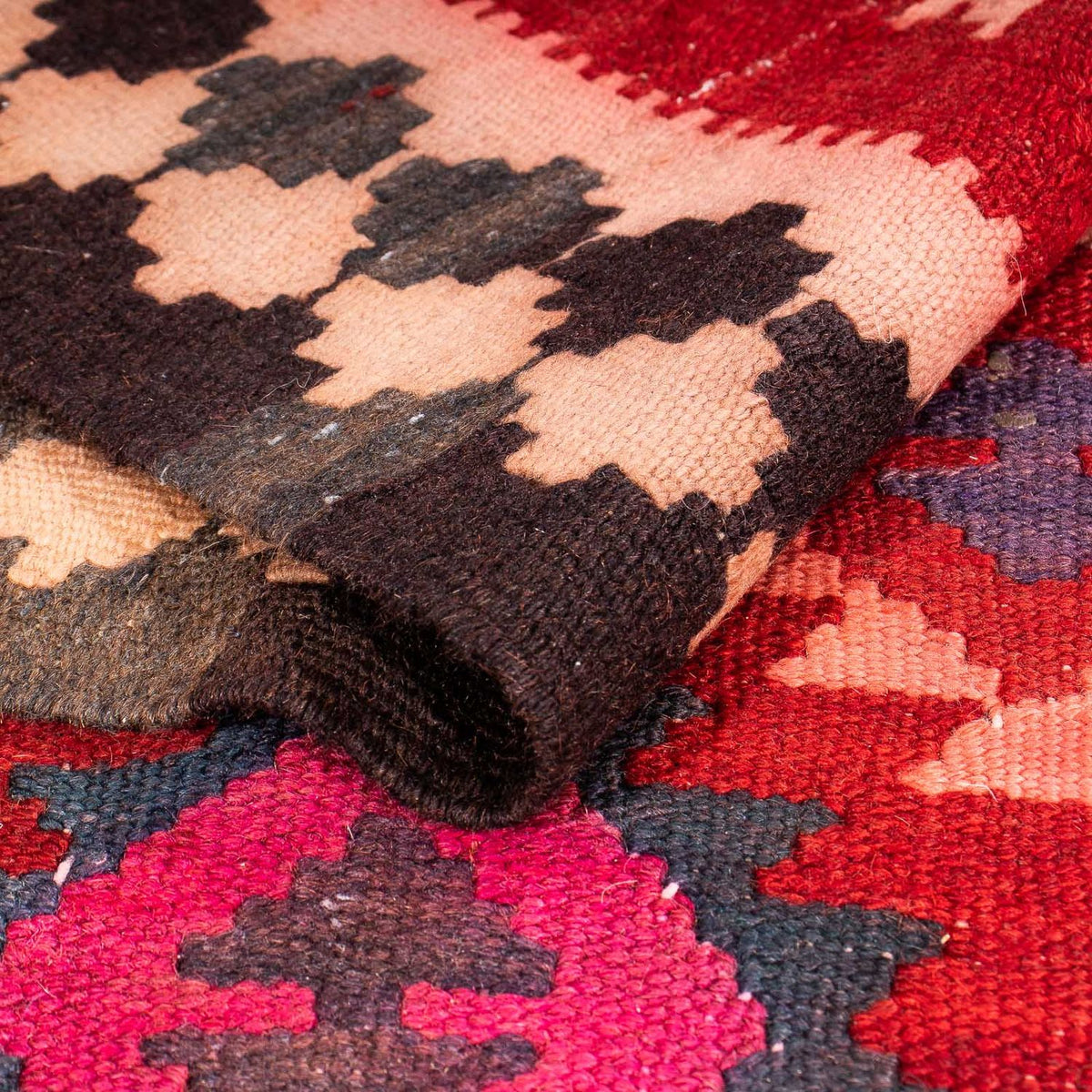 Runner Kelim Rug - Old - 350 x 150 cm - multicolored