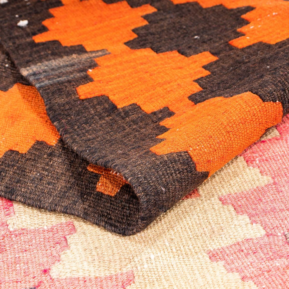 Runner Kelim Rug - Old - 340 x 100 cm - multicolored