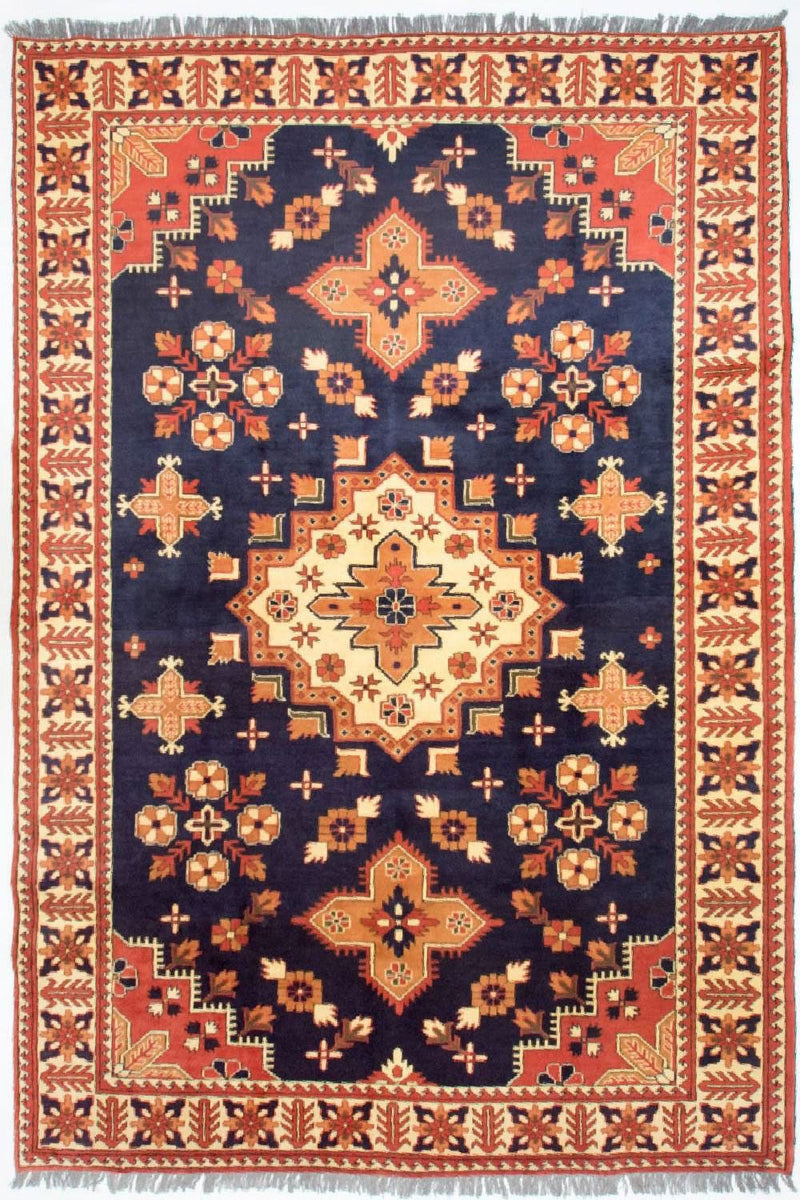 Afghan Rug - Hatschlu - 261 x 207 cm - blue
