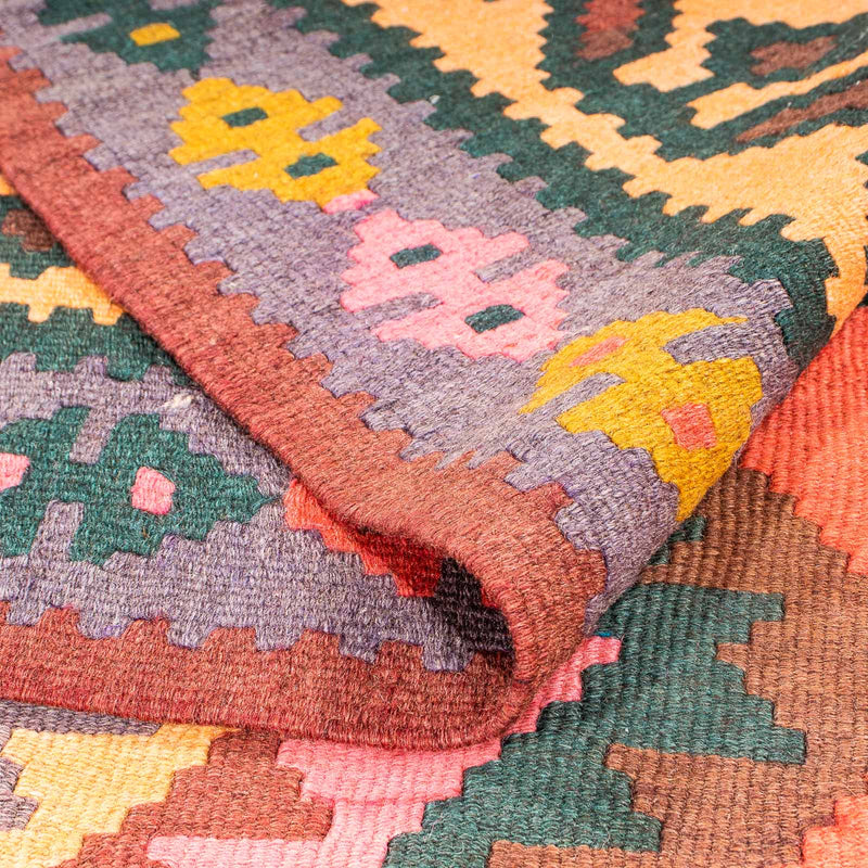 Runner Kelim Rug - Old - 300 x 150 cm - multicolored