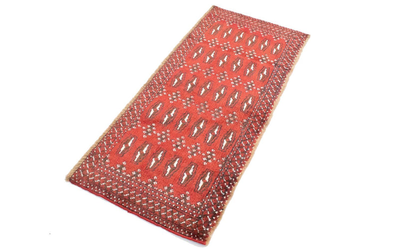 Turkaman Rug - 130 x 60 cm - red