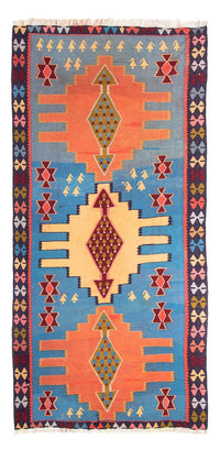 Runner Kelim Rug - Old - 280 x 140 cm - multicolored