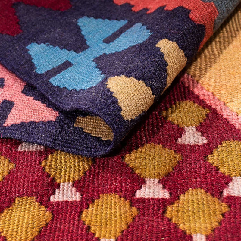 Runner Kelim Rug - Old - 280 x 140 cm - multicolored