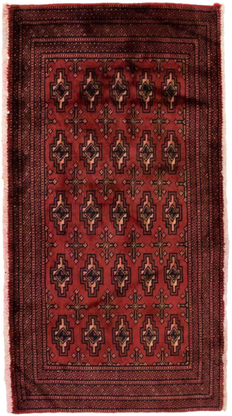 Turkaman Rug - 130 x 60 cm - red