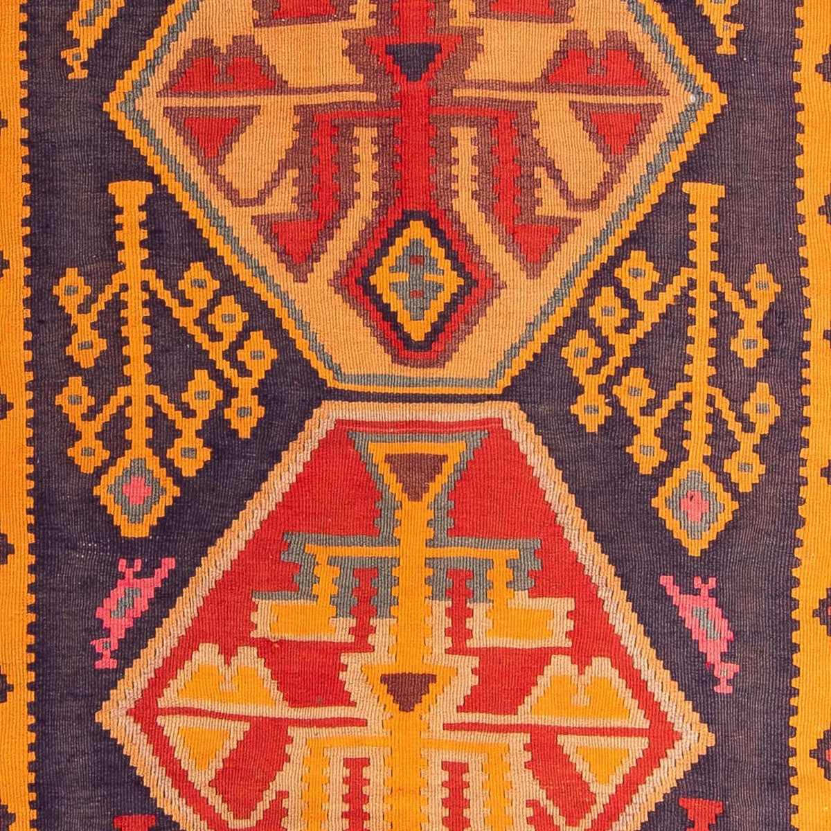 Runner Kelim Rug - Old - 340 x 155 cm - multicolored