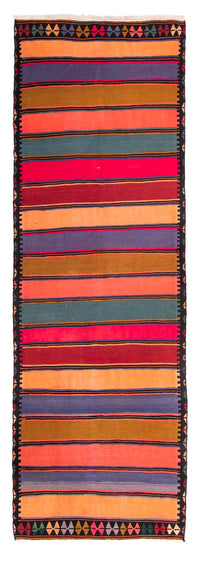 Runner Kelim Rug - Old - 370 x 137 cm - multicolored