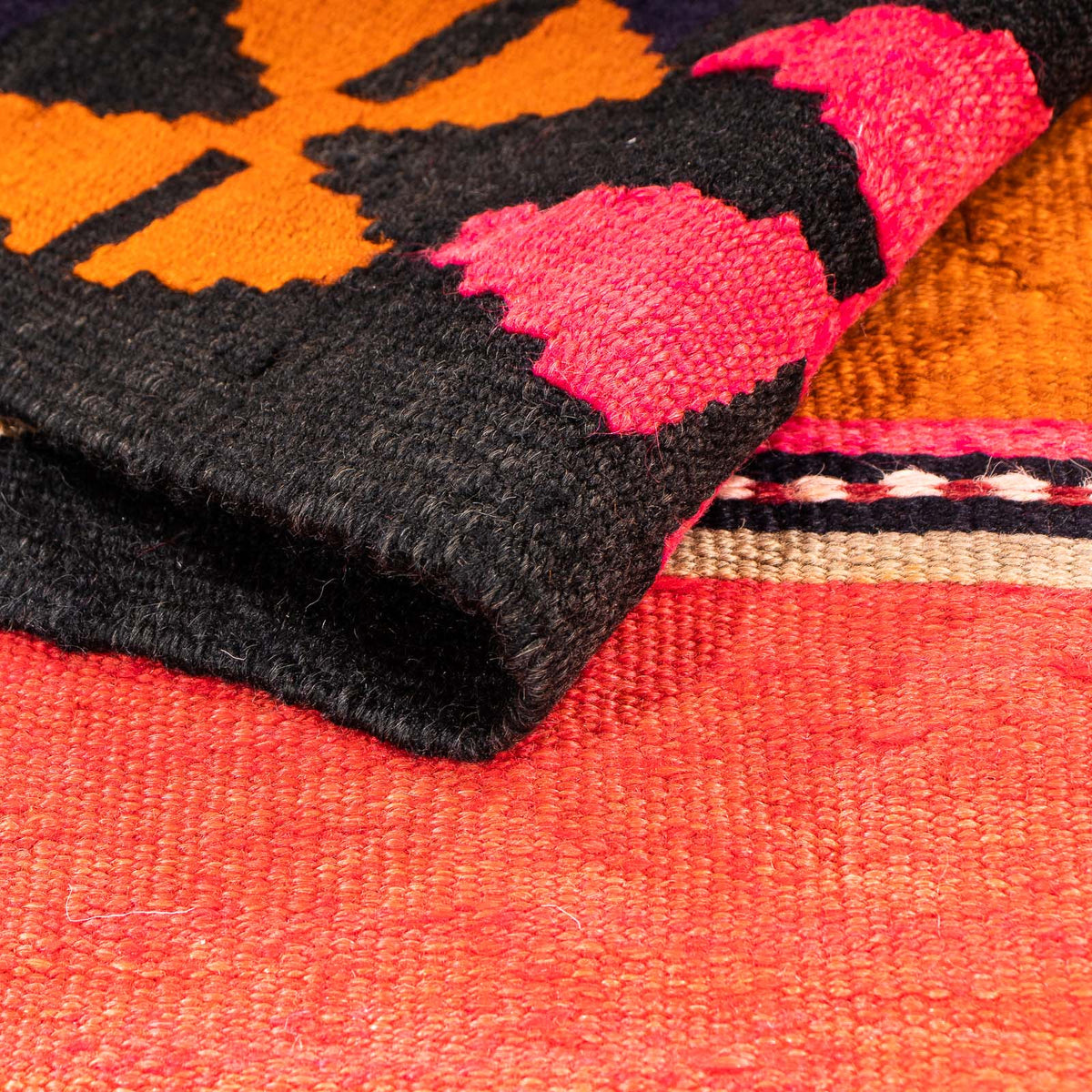 Runner Kelim Rug - Old - 360 x 170 cm - multicolored