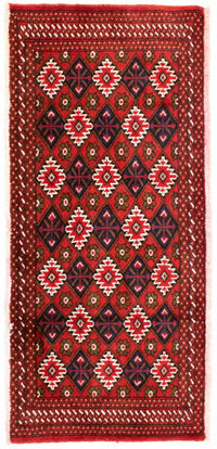 Turkaman Rug - 130 x 60 cm - red