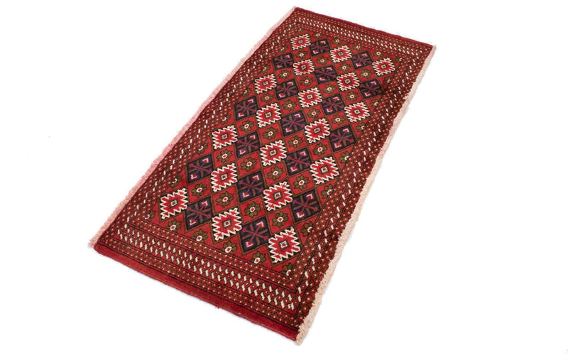 Turkaman Rug - 130 x 60 cm - red