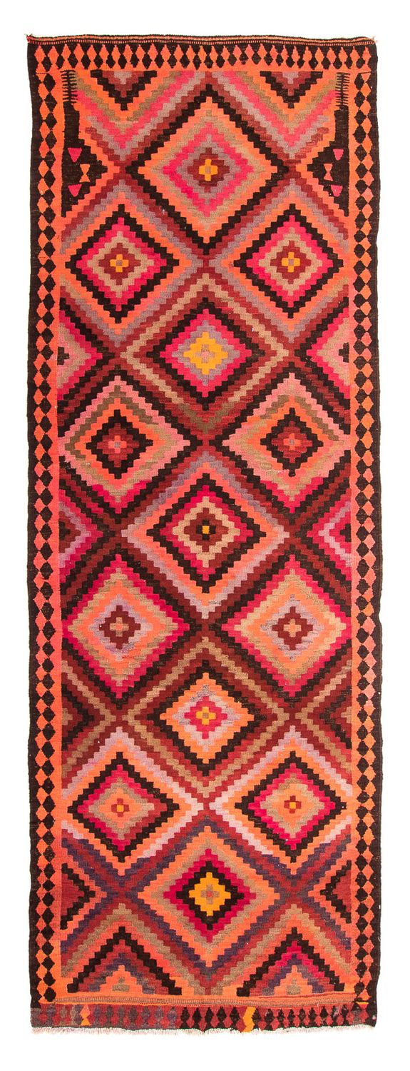 Runner Kelim Rug - Old - 370 x 140 cm - multicolored