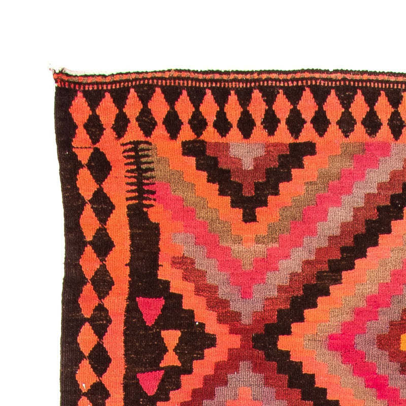 Runner Kelim Rug - Old - 370 x 140 cm - multicolored