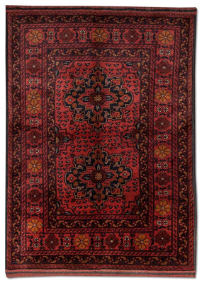 Afghan Rug - Kunduz - 138 x 96 cm - red