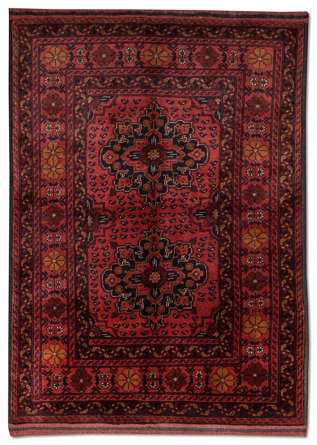 Afghan Rug - Kunduz - 138 x 96 cm - red