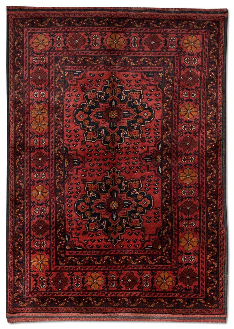 Afghan Rug - Kunduz - 138 x 96 cm - red