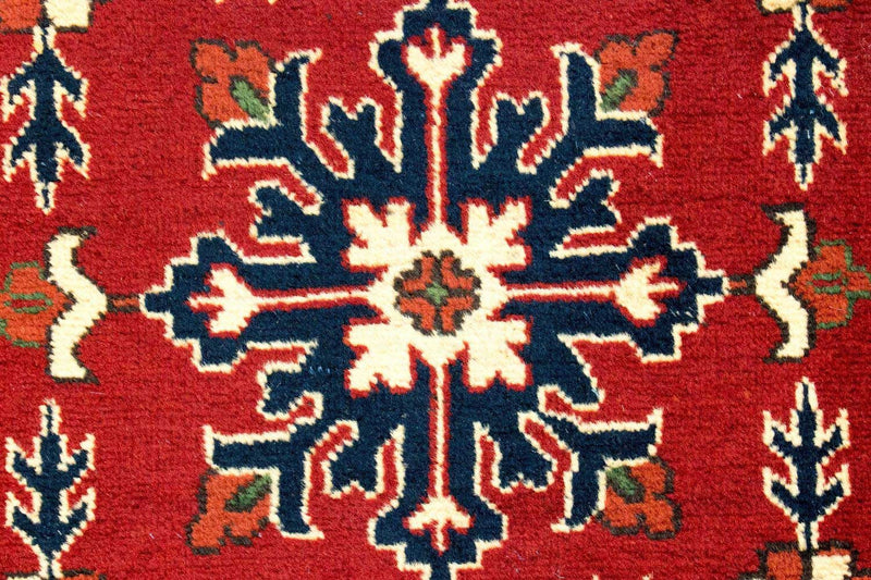 Runner Afghan Rug - Hatschlu - 297 x 84 cm - red