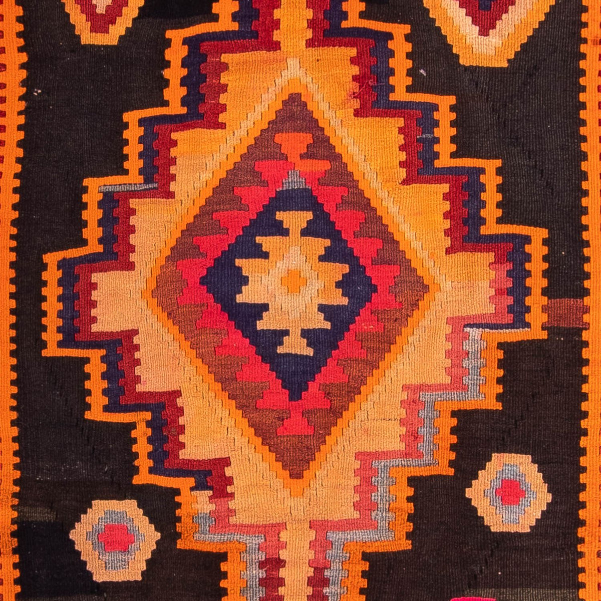 Runner Kelim Rug - Old - 320 x 155 cm - multicolored