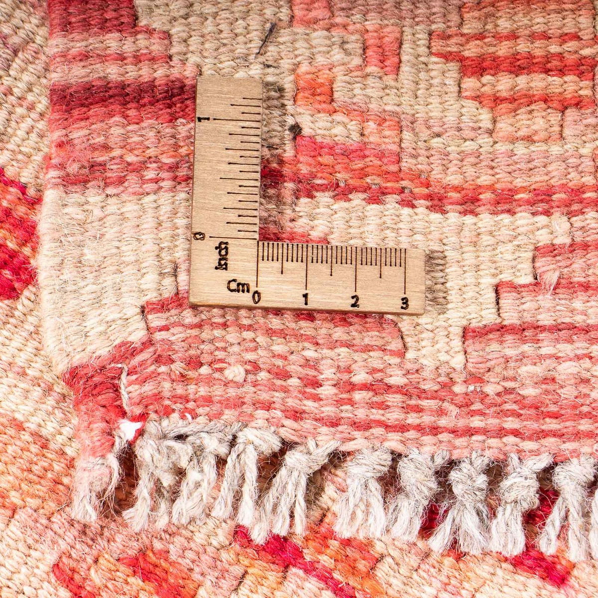 Kelim Rug - Splash - 185 x 101 cm - light red