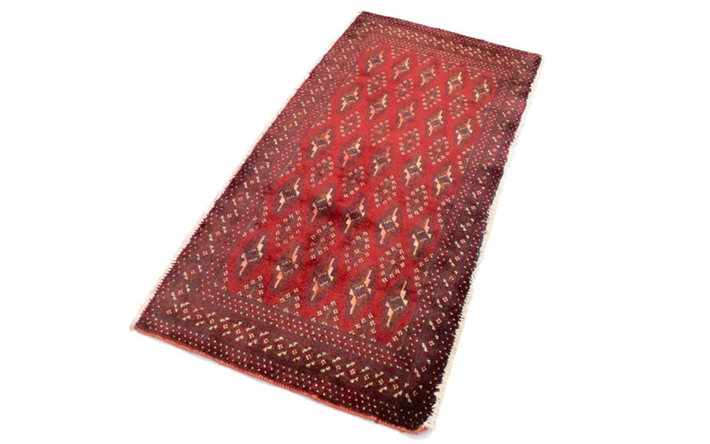 Turkaman Rug - 130 x 60 cm - red
