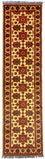 Runner Afghan Rug - Hatschlu - 304 x 80 cm - red