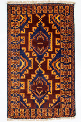 Belutsch Rug - 140 x 83 cm - multicolored