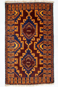Belutsch Rug - 140 x 83 cm - multicolored