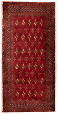 Turkaman Rug - 130 x 60 cm - red