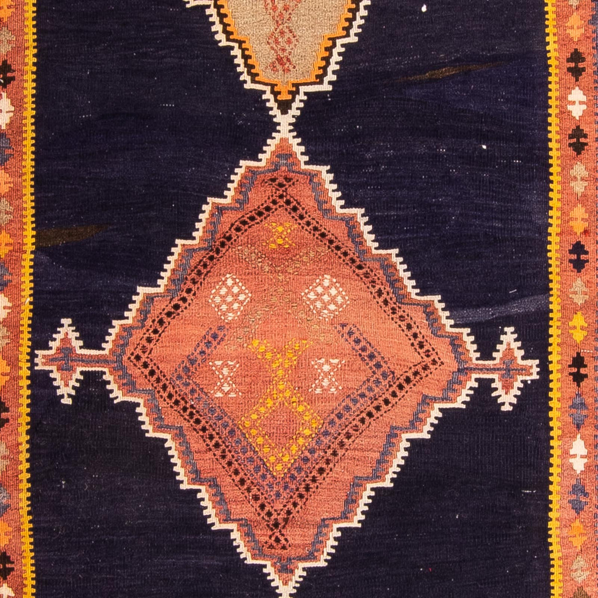 Runner Kelim Rug - Old - 330 x 120 cm - multicolored