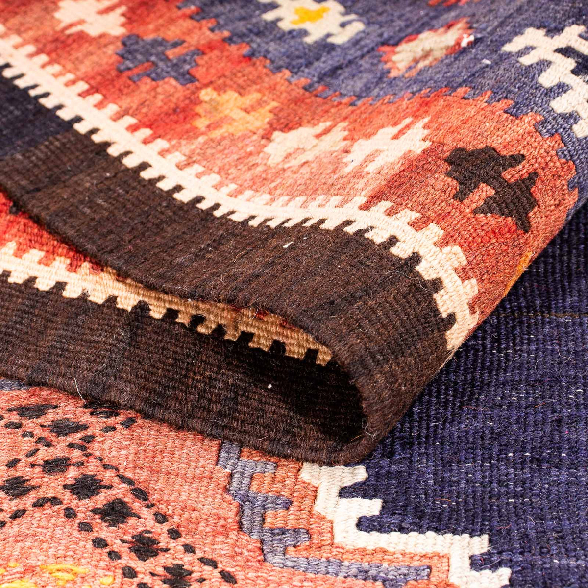 Runner Kelim Rug - Old - 330 x 120 cm - multicolored