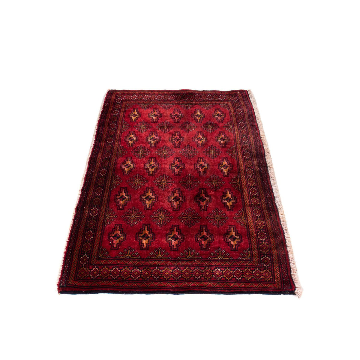 Turkaman Rug - 130 x 60 cm - dark red
