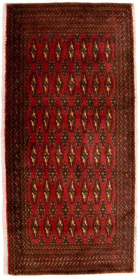 Turkaman Rug - 130 x 60 cm - red
