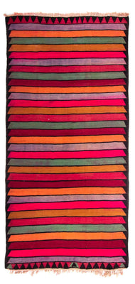 Runner Kelim Rug - Old - 330 x 150 cm - multicolored