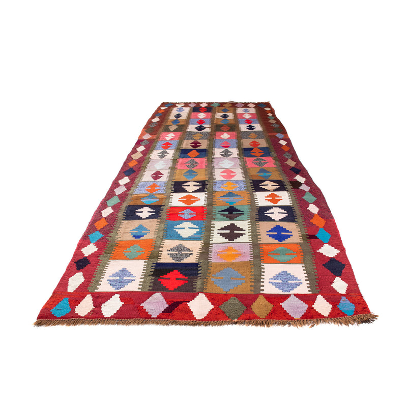 Runner Kelim Rug - Old - 345 x 122 cm - multicolored
