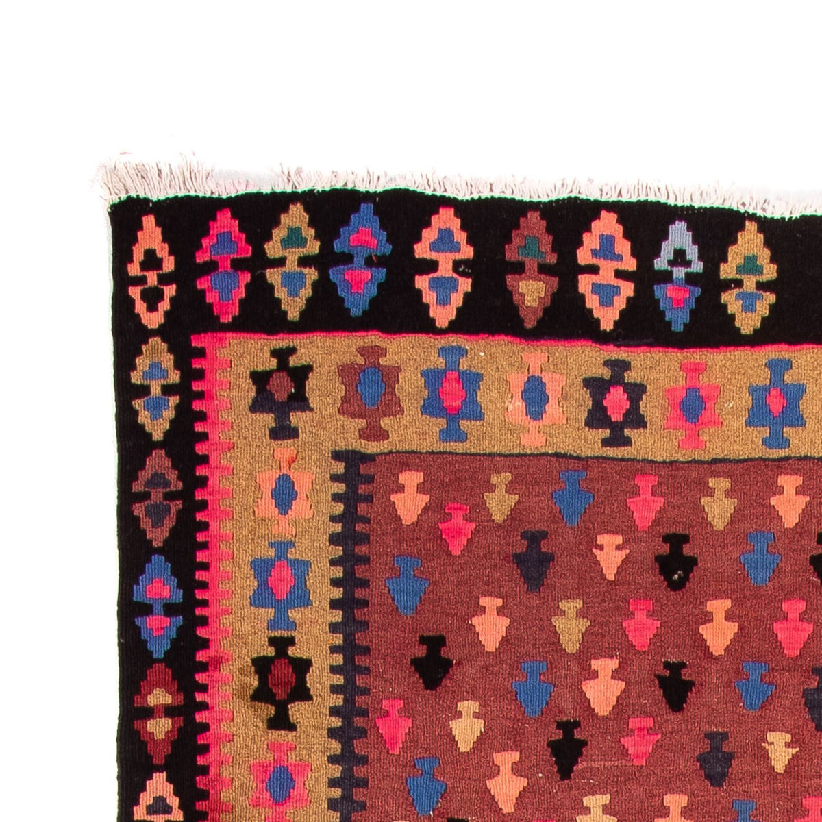 Runner Kelim Rug - Old - 330 x 145 cm - multicolored