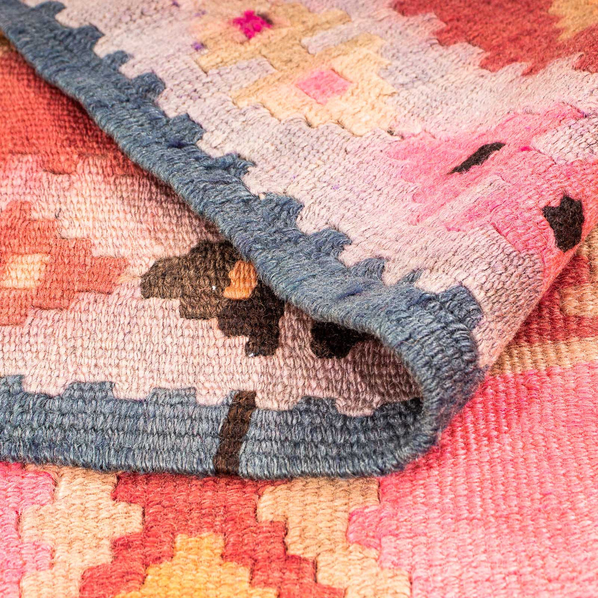 Runner Kelim Rug - Old - 265 x 110 cm - multicolored