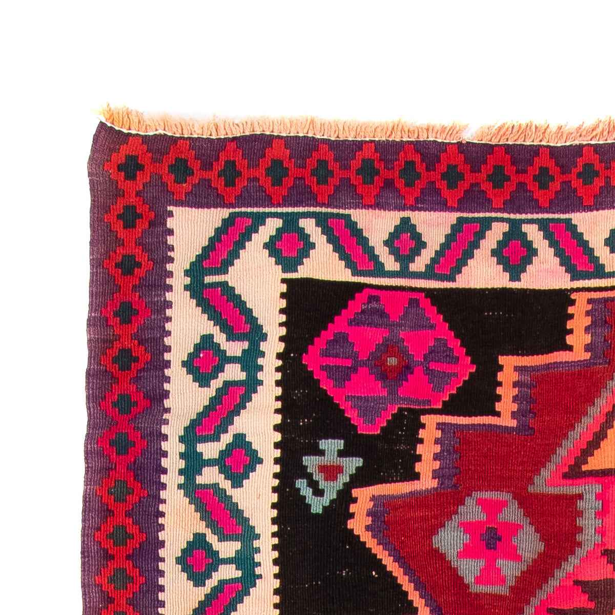 Runner Kelim Rug - Old - 320 x 145 cm - multicolored