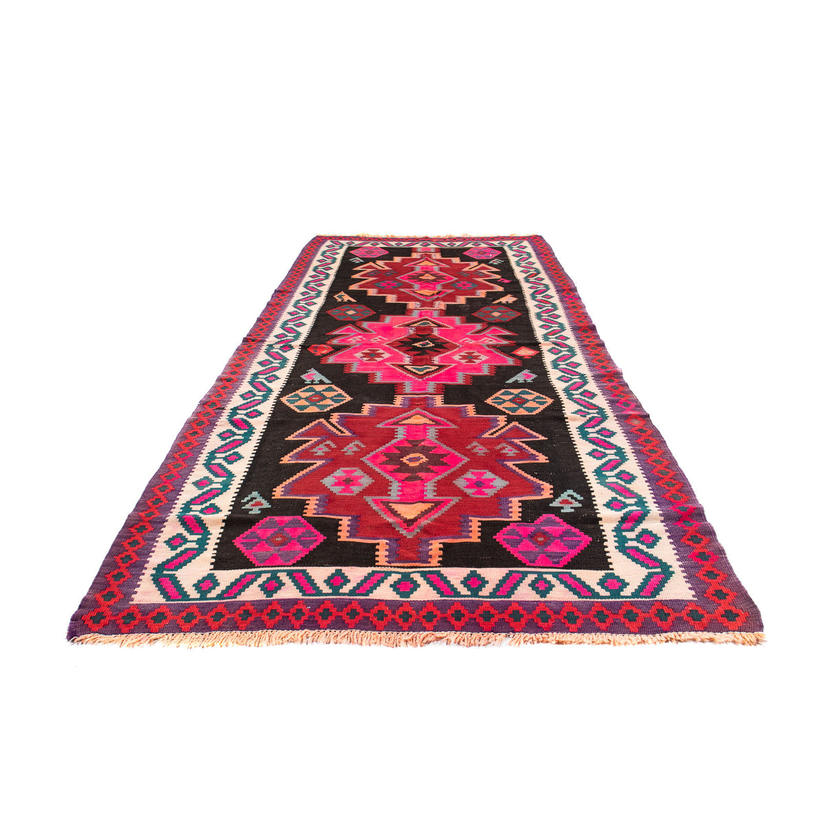 Runner Kelim Rug - Old - 320 x 145 cm - multicolored