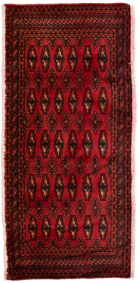 Turkaman Rug - 130 x 60 cm - red