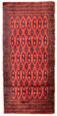 Turkaman Rug - 130 x 60 cm - red