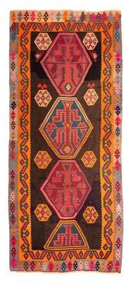 Runner Kelim Rug - Old - 330 x 155 cm - multicolored