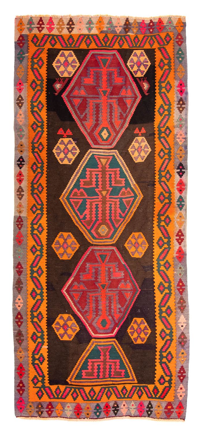 Runner Kelim Rug - Old - 330 x 155 cm - multicolored