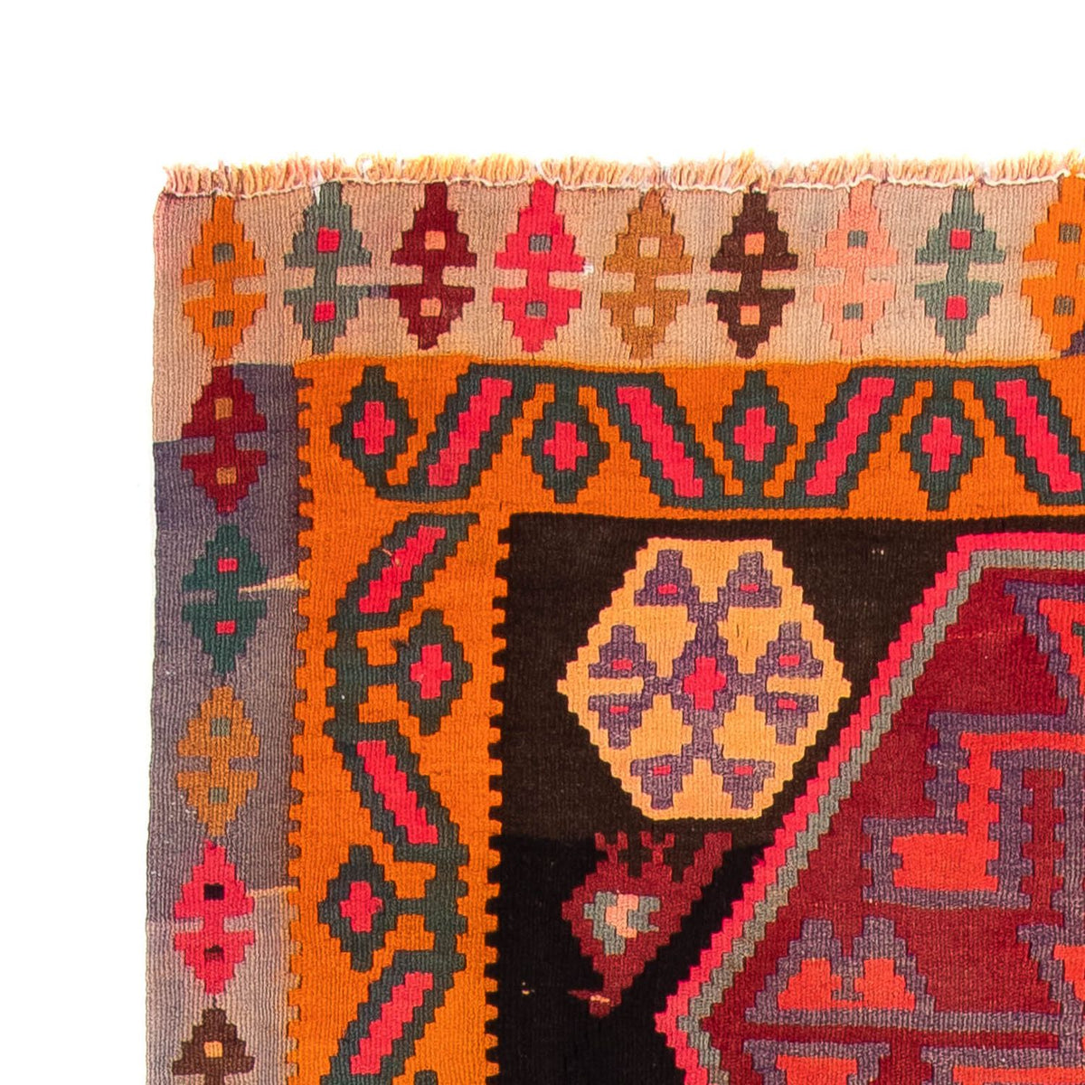 Runner Kelim Rug - Old - 330 x 155 cm - multicolored