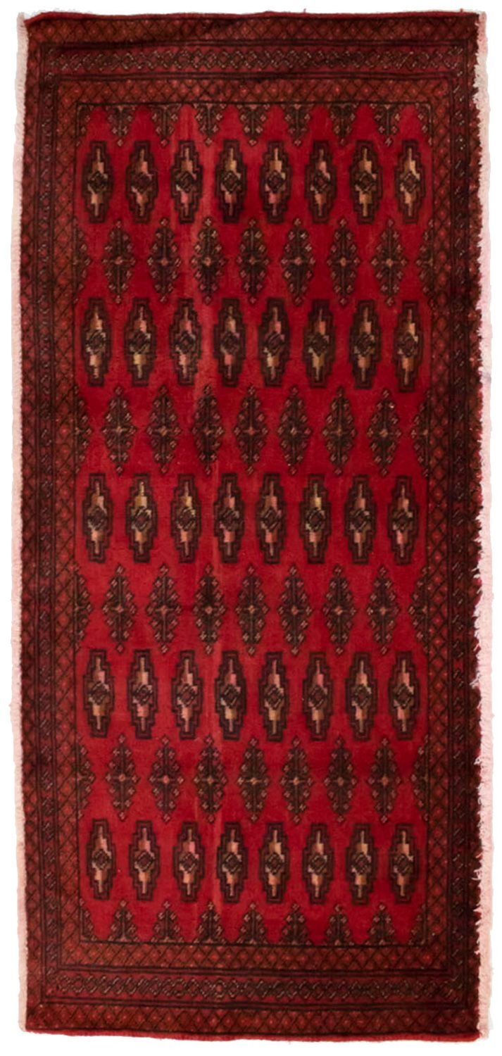 Turkaman Rug - 130 x 60 cm - red