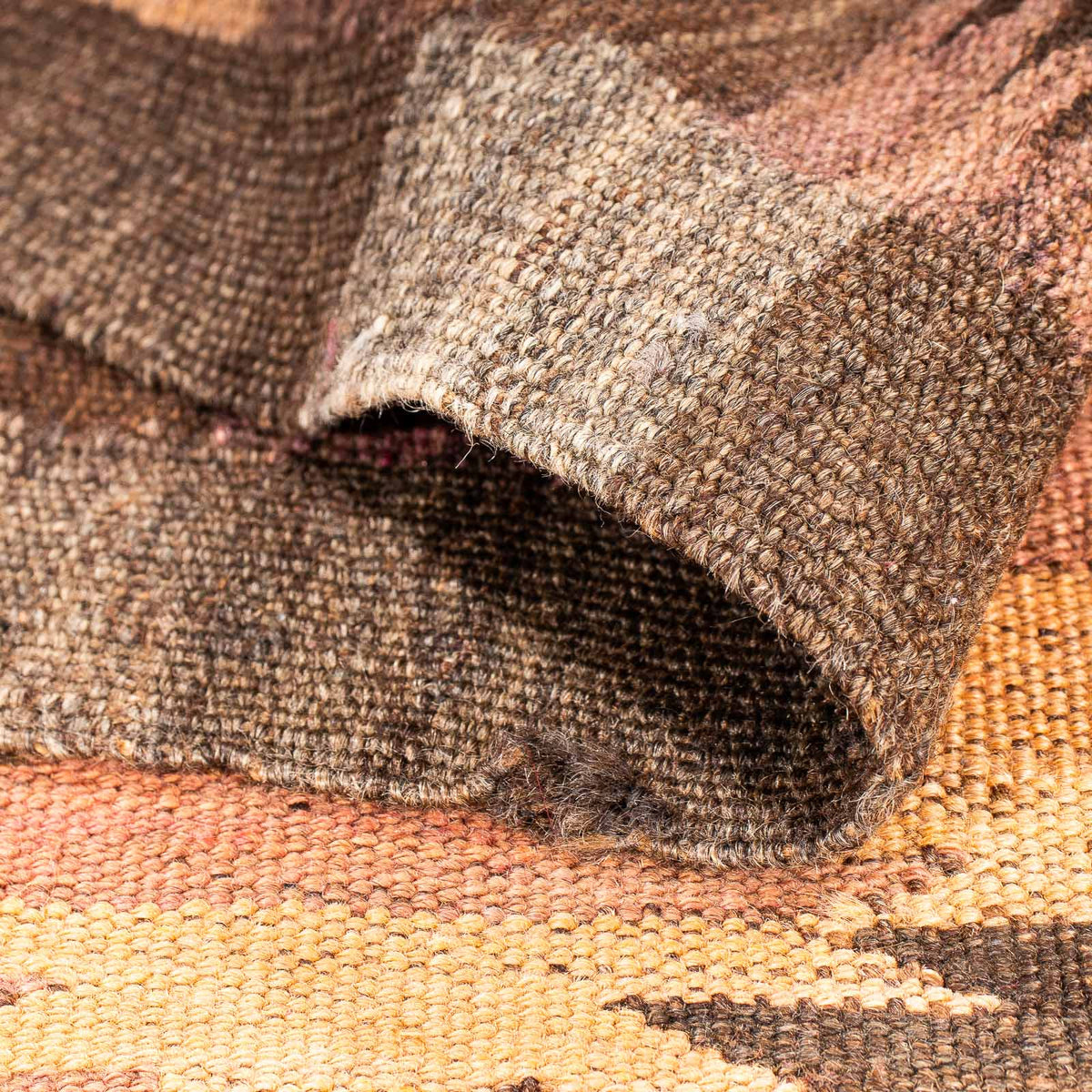 Runner Kelim Rug - Old - 380 x 145 cm - multicolored