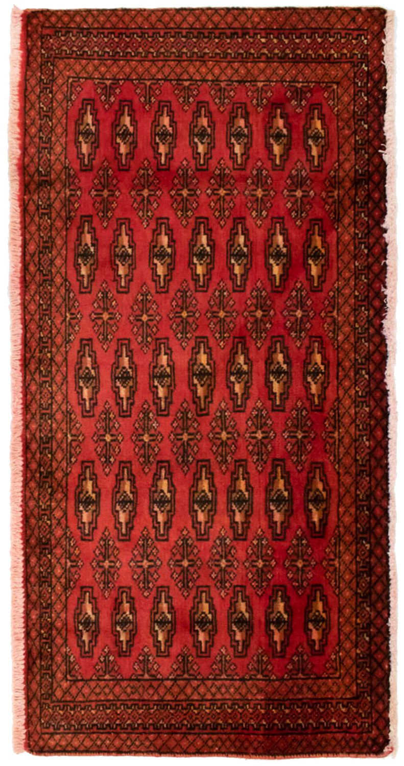Turkaman Rug - 130 x 60 cm - red