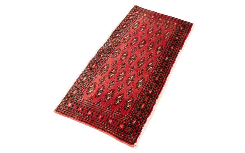 Runner Turkaman Rug - 100 x 50 cm - red