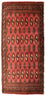Runner Turkaman Rug - 100 x 50 cm - red